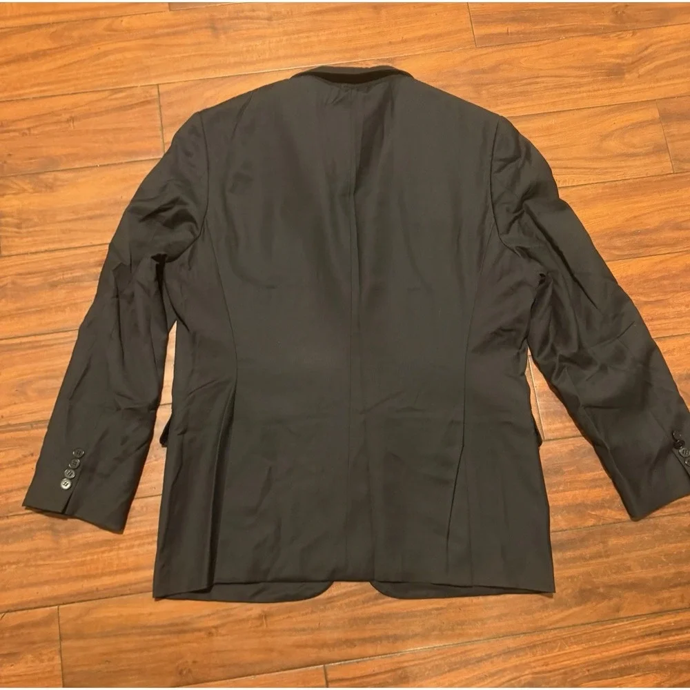 Bartorelli Napoli Wool,Cashmere Blazer 44 Black Sport Coat, See Measurements